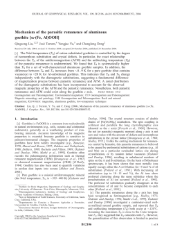 Mechanism of the parasitic remanence of aluminous goethite