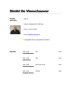 Dimitri De Vleeschauwer