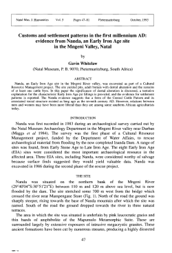 Customs and settlement patterns in the first millennium AD