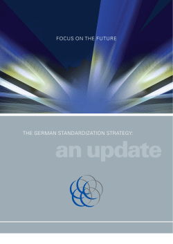 The German Standardization Strategy: an update