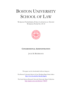 BOSTON UNIVERSITY SCHOOL OF LAW