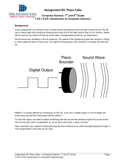Assignment #3: Piezo Cake
