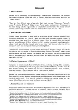 Malaria FAQ
