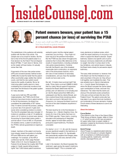 Patent owners beware, your patent has a 15 percent chance (or less