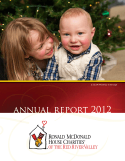annual report 2012 - Ronald McDonald House Charities Fargo