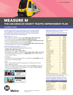 Metro Measure M - Regional Fact Sheet