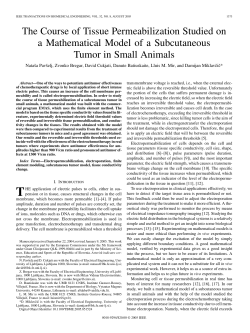 The Course of Tissue Permeabilization Studied on a Mathematical