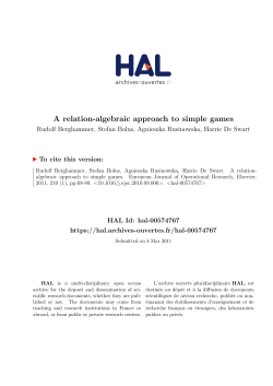 A relation-algebraic approach to simple games