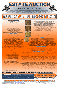 saturday, April 23rd, 2016 @ 10 am