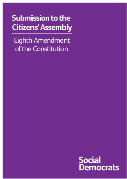 Social Democrats Citizens Assembly Submission on the 8th