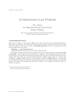 Intermolecular Forces