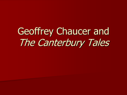 Geoffrey Chaucer and The Canterbury Tales