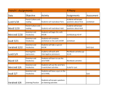 French I Assignments R Peery