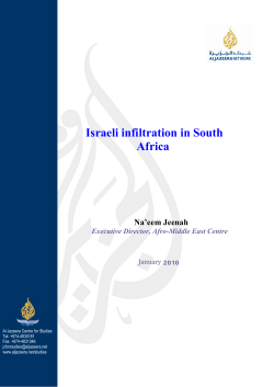 Israeli infiltration in South Africa