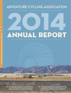 annual report - Adventure Cycling Association
