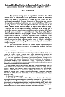 Rational Decision-Making in Problem