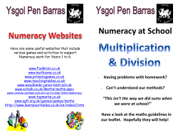 Numeracy Booklet &ndash; Multiplication and Division