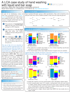 A LCA case study of hand washing with liquid and bar soap