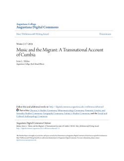 Music and the Migrant: A Transnational Account of Cumbia