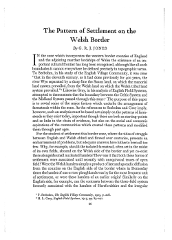 The Pattern of Settlement on the Welsh Border