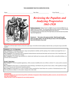 The Progressive Era, 1901-1917