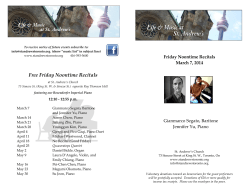 Free Friday Noontime Recitals
