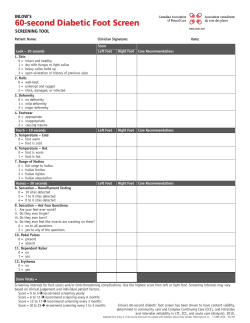60-second Diabetic Foot Screen