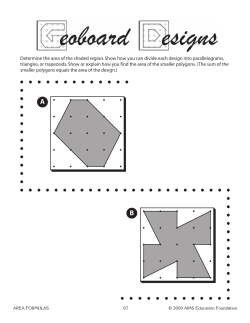 Determine the area of the shaded region. Show how you can divide