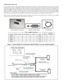Satellite Radio Splitter Kit