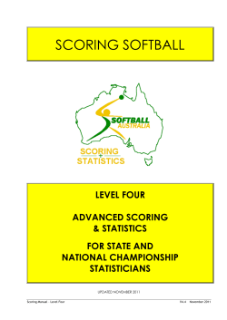 scoring softball - Softball Australia