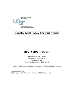 HIV/AIDS in Brazil - BVS MS