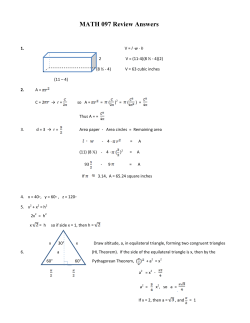 Math 97 - Review Answers