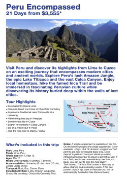 Peru Encompassed - Andys World Travel