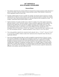 Sample Responses Q3 - AP Central