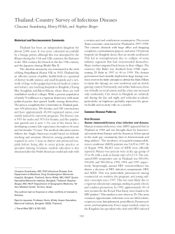 Thailand: Country Survey of Infectious Diseases