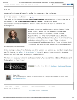 KarenBrownAudioDocWinner