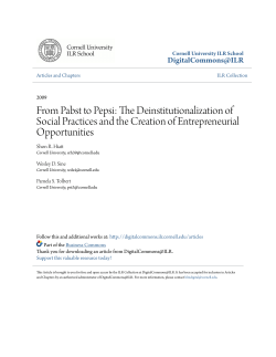 The Deinstitutionalization of Social Practices and the Creation of