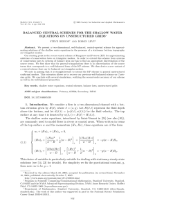 Balanced Central Schemes for the Shallow Water Equations on