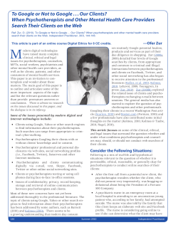 To Google or Not to Google . . . Our Clients?