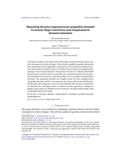Measuring the price responsiveness of gasoline demand: Economic
