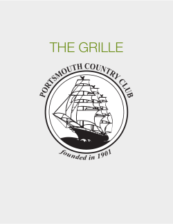 Grille Menu - Portsmouth Country Club