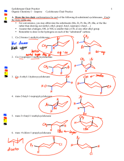 Cyclohexane Chair Analysis Newman Projections and Practic