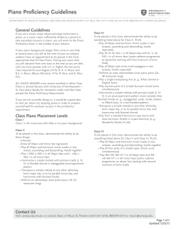 Piano Proficiency Guidelines