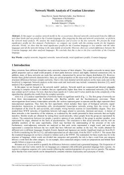 Network Motifs Analysis of Croatian Literature