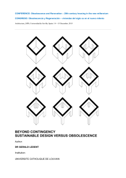 beyond contingency sustainable design versus