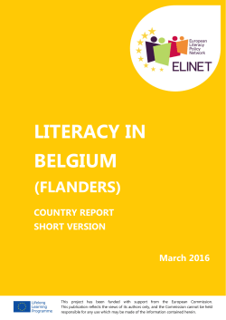LITERACY IN BELGIUM