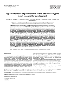 Full Text - The International Journal of Developmental Biology