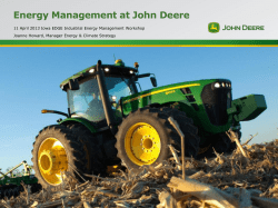 Energy Management at John Deere
