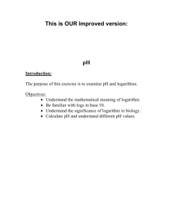 pH Lab - REVISED Worksheet