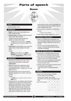Parts of speech - RIC Publications